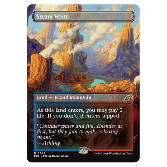 Steam Vents // Steam Vents 0348 card from the Magic The Gathering set Lorwyn Eclipsed