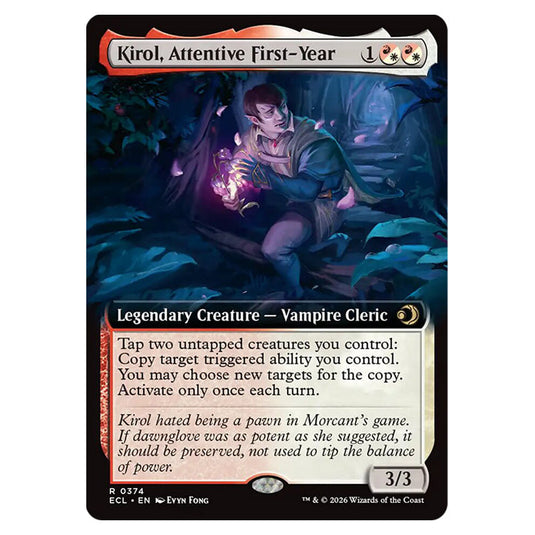 Kirol, Attentive First-Year 0374 card from the Magic The Gathering set Lorwyn Eclipsed