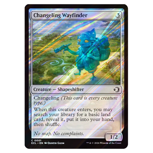 Changeling Wayfinder 0001 card from the Magic The Gathering set Lorwyn Eclipsed