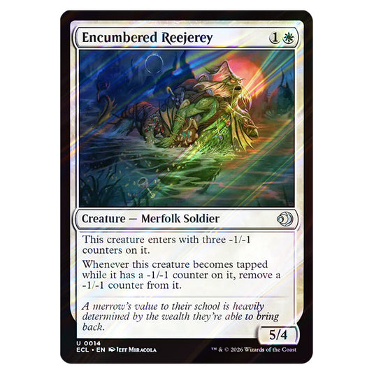 Encumbered Reejerey 0014 card from the Magic The Gathering set Lorwyn Eclipsed