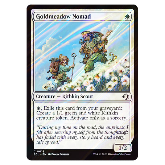 Goldmeadow Nomad 0018 card from the Magic The Gathering set Lorwyn Eclipsed