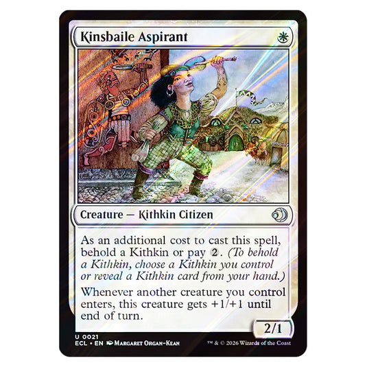 Kinsbaile Aspirant 0021 card from the Magic The Gathering set Lorwyn Eclipsed