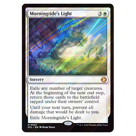 Morningtide's Light 0027 card from the Magic The Gathering set Lorwyn Eclipsed