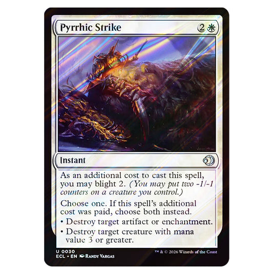 Pyrrhic Strike 0030 card from the Magic The Gathering set Lorwyn Eclipsed