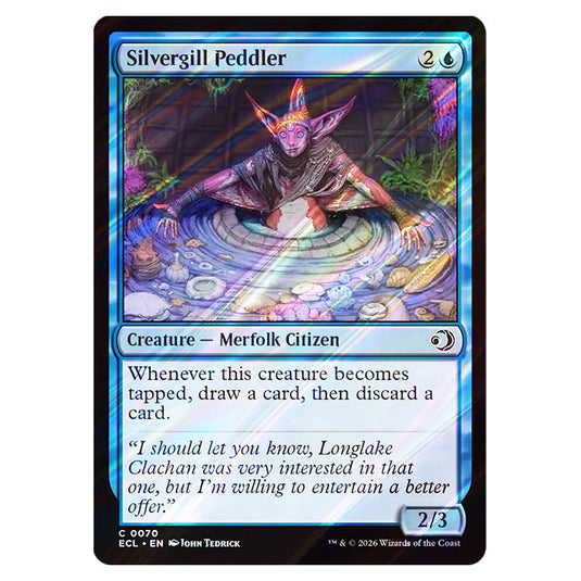 Silvergill Peddler 0070 card from the Magic The Gathering set Lorwyn Eclipsed