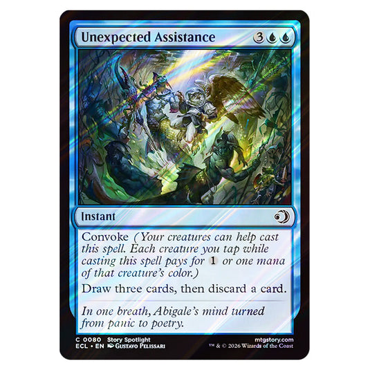 Unexpected Assistance 0080 card from the Magic The Gathering set Lorwyn Eclipsed