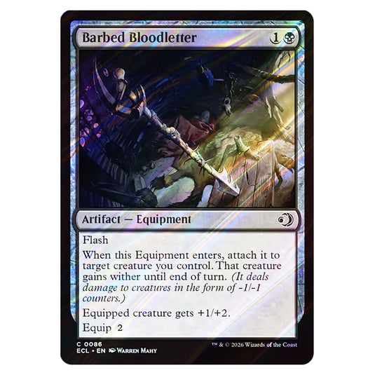 Barbed Bloodletter 0086 card from the Magic The Gathering set Lorwyn Eclipsed