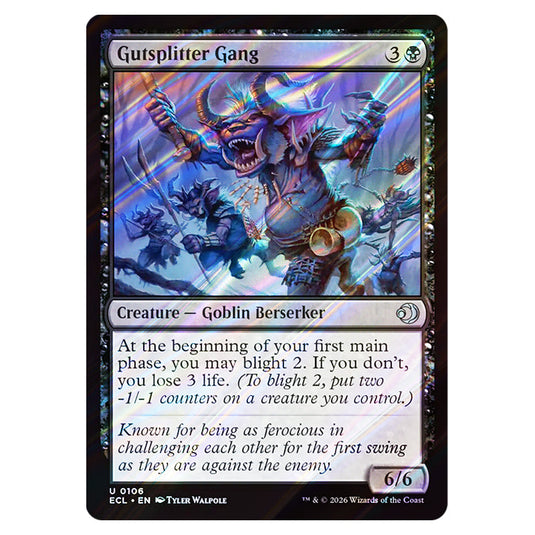 Gutsplitter Gang 0106 card from the Magic The Gathering set Lorwyn Eclipsed