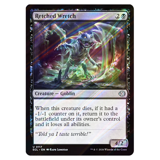 Retched Wretch 0117 card from the Magic The Gathering set Lorwyn Eclipsed