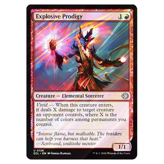 Explosive Prodigy 0136 card from the Magic The Gathering set Lorwyn Eclipsed