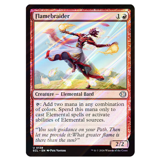 Flamebraider 0139 card from the Magic The Gathering set Lorwyn Eclipsed