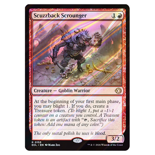 Scuzzback Scrounger 0153 card from the Magic The Gathering set Lorwyn Eclipsed