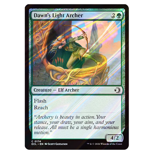 Dawn's Light Archer 0174 card from the Magic The Gathering set Lorwyn Eclipsed