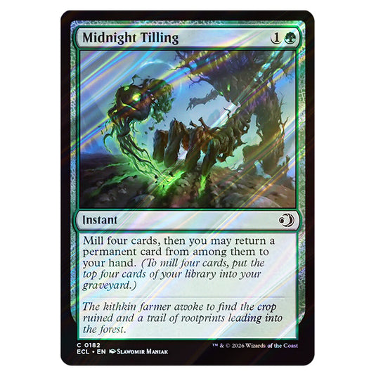 Midnight Tilling 0182 card from the Magic The Gathering set Lorwyn Eclipsed