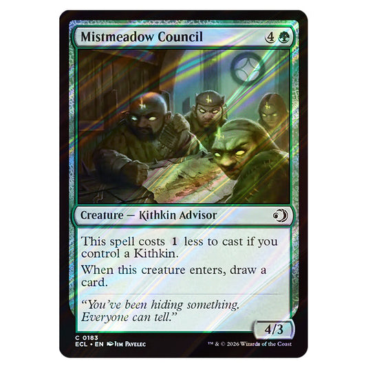 Mistmeadow Council 0183 card from the Magic The Gathering set Lorwyn Eclipsed
