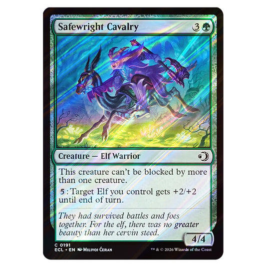 Safewright Cavalry 0191 card from the Magic The Gathering set Lorwyn Eclipsed
