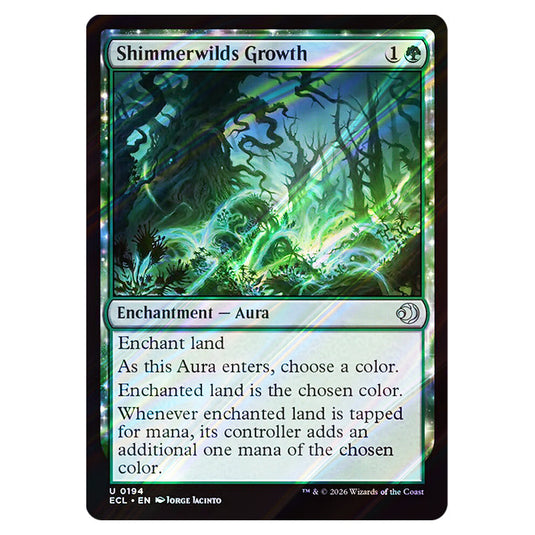 Shimmerwilds Growth 0194 card from the Magic The Gathering set Lorwyn Eclipsed