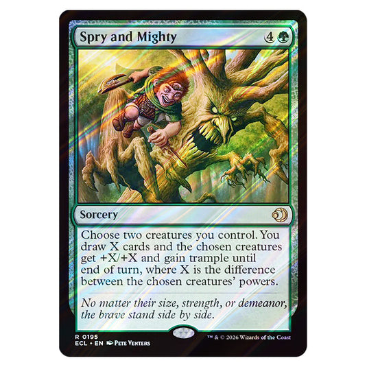 Spry and Mighty 0195 card from the Magic The Gathering set Lorwyn Eclipsed
