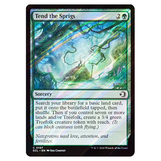 Tend the Sprigs 0197 card from the Magic The Gathering set Lorwyn Eclipsed