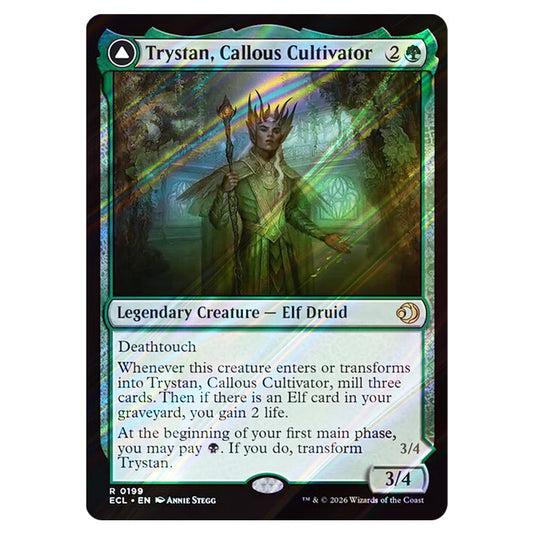 Trystan, Callous Cultivator // Trystan, Penitent Culler 0199 card from the Magic The Gathering set Lorwyn Eclipsed