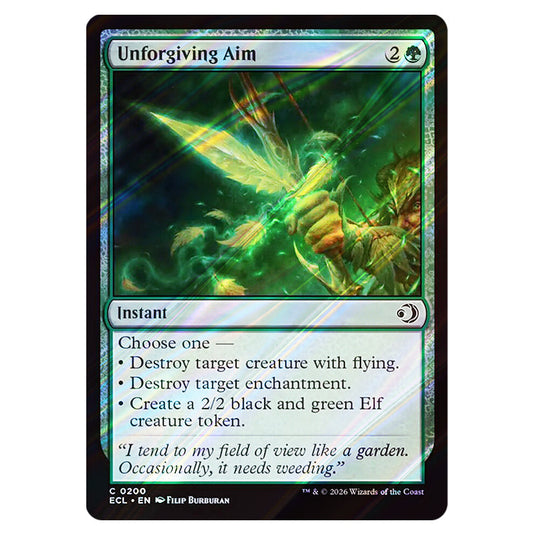 Unforgiving Aim 0200 card from the Magic The Gathering set Lorwyn Eclipsed