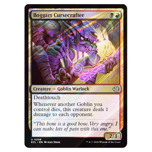 Boggart Cursecrafter 0206 card from the Magic The Gathering set Lorwyn Eclipsed