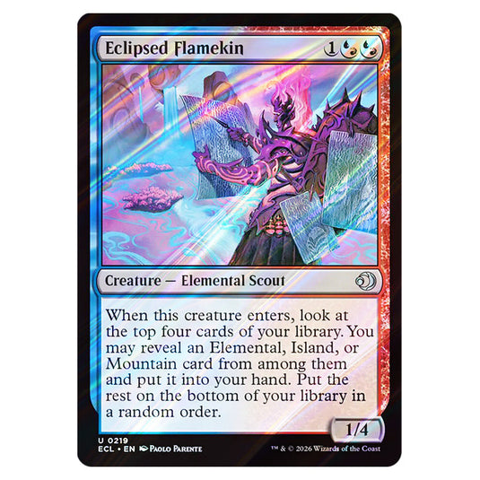 Eclipsed Flamekin 0219 card from the Magic The Gathering set Lorwyn Eclipsed