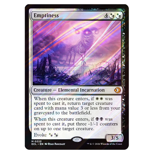 Emptiness 0222 card from the Magic The Gathering set Lorwyn Eclipsed