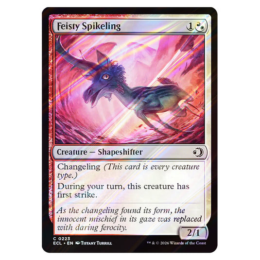 Feisty Spikeling 0223 card from the Magic The Gathering set Lorwyn Eclipsed