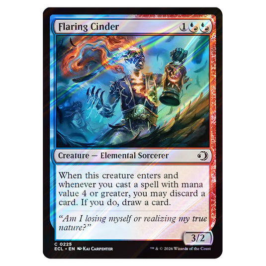 Flaring Cinder 0225 card from the Magic The Gathering set Lorwyn Eclipsed