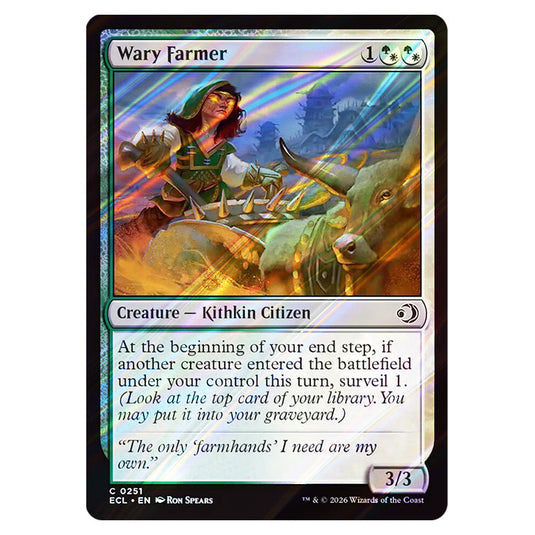 Wary Farmer 0251 card from the Magic The Gathering set Lorwyn Eclipsed