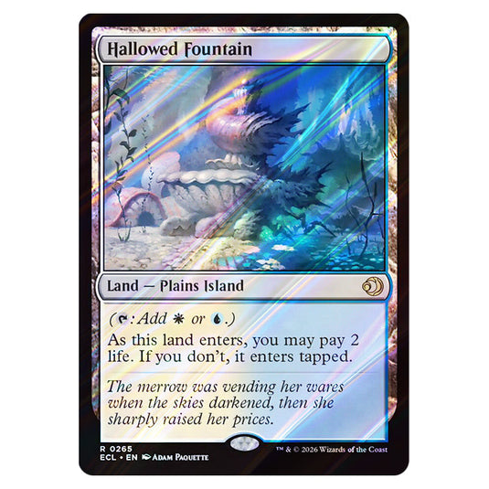 Hallowed Fountain 0265 card from the Magic The Gathering set Lorwyn Eclipsed