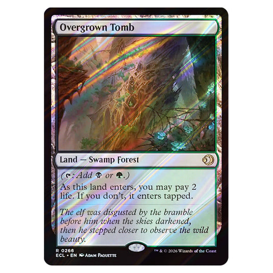 Overgrown Tomb 0266 card from the Magic The Gathering set Lorwyn Eclipsed