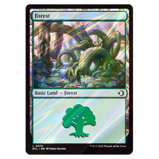 Forest 0273 card from the Magic The Gathering set Lorwyn Eclipsed