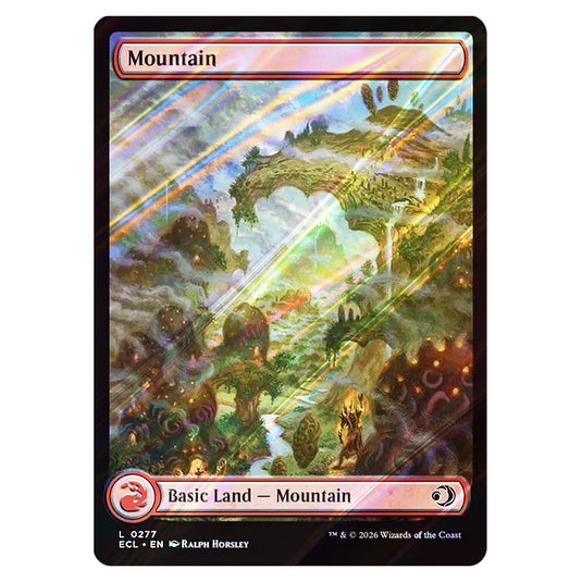Mountain 0277 card from the Magic The Gathering set Lorwyn Eclipsed