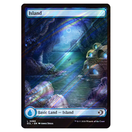 Island 0280 card from the Magic The Gathering set Lorwyn Eclipsed