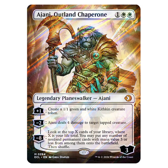 Ajani, Outland Chaperone 0284 card from the Magic The Gathering set Lorwyn Eclipsed