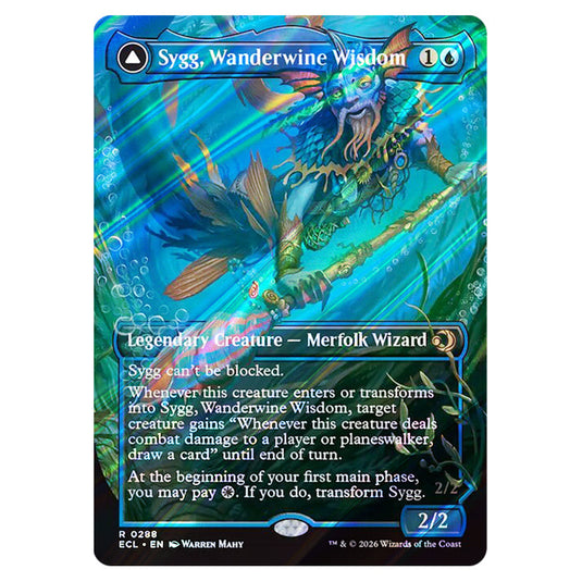 Sygg, Wanderwine Wisdom // Sygg, Wanderbrine Shield 0288 card from the Magic The Gathering set Lorwyn Eclipsed