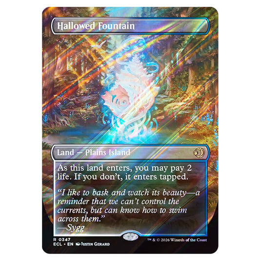 Hallowed Fountain // Hallowed Fountain 0347 card from the Magic The Gathering set Lorwyn Eclipsed