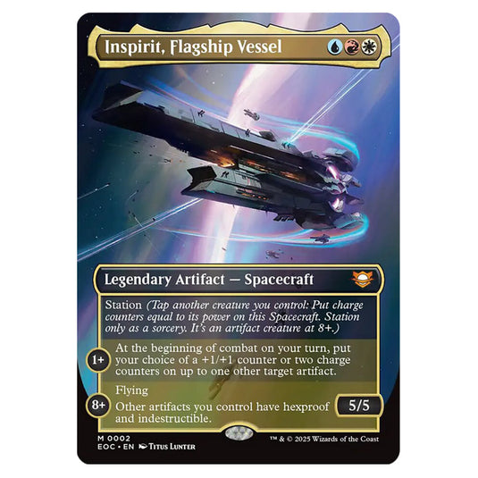 Inspirit, Flagship Vessel 0002 card from the Magic The Gathering set Edge of Eternities - Commander