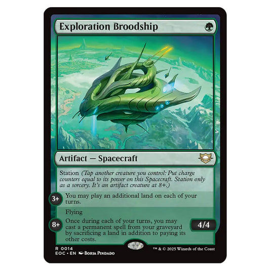 Exploration Broodship 0014 card from the Magic The Gathering set Edge of Eternities - Commander
