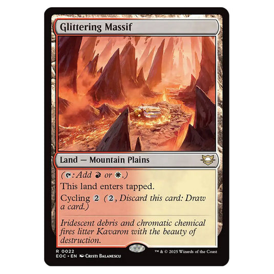 Glittering Massif 0022 card from the Magic The Gathering set Edge of Eternities - Commander