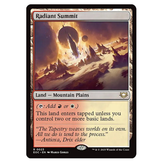 Radiant Summit 0023 card from the Magic The Gathering set Edge of Eternities - Commander