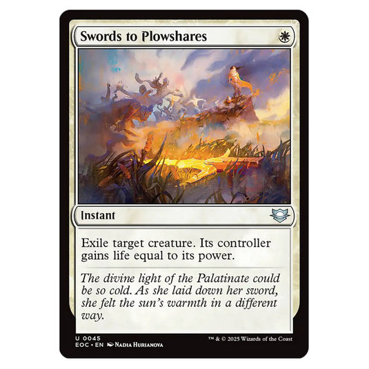 Swords to Plowshares 0045 card from the Magic The Gathering set Edge of Eternities - Commander