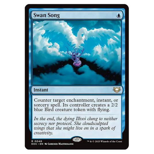 Swan Song 0046 card from the Magic The Gathering set Edge of Eternities - Commander