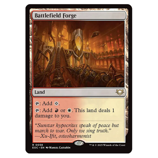 Battlefield Forge 0058 card from the Magic The Gathering set Edge of Eternities - Commander