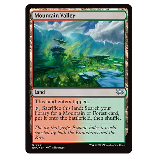 Mountain Valley 0061 card from the Magic The Gathering set Edge of Eternities - Commander
