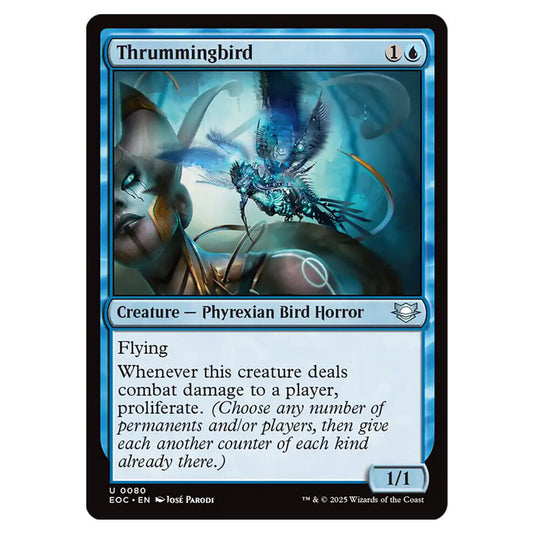 Thrummingbird 0080 card from the Magic The Gathering set Edge of Eternities - Commander