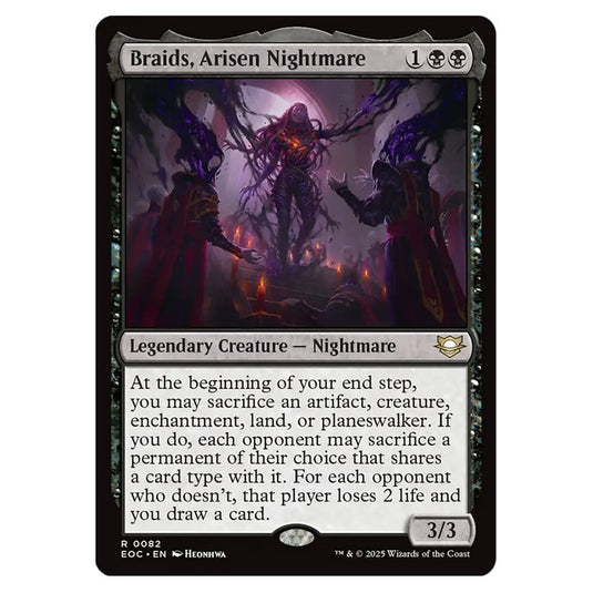 Braids, Arisen Nightmare 0082 card from the Magic The Gathering set Edge of Eternities - Commander