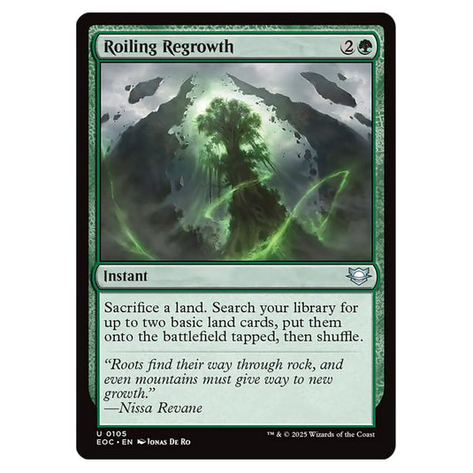 Roiling Regrowth 0105 card from the Magic The Gathering set Edge of Eternities - Commander